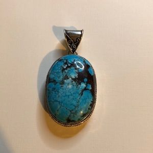 Turquoise sterling silver pendant